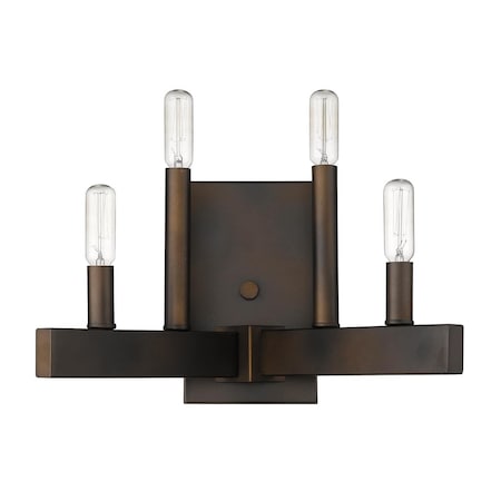 Estallar 8 x 13.25 x 7.38 in. Fallon 4-Light Oil-Rubbed Bronze Sconce ES3102516